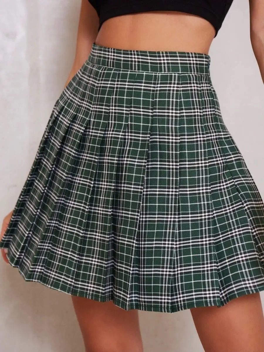 Мини юбка плиссированная в складку Skirt back 2school