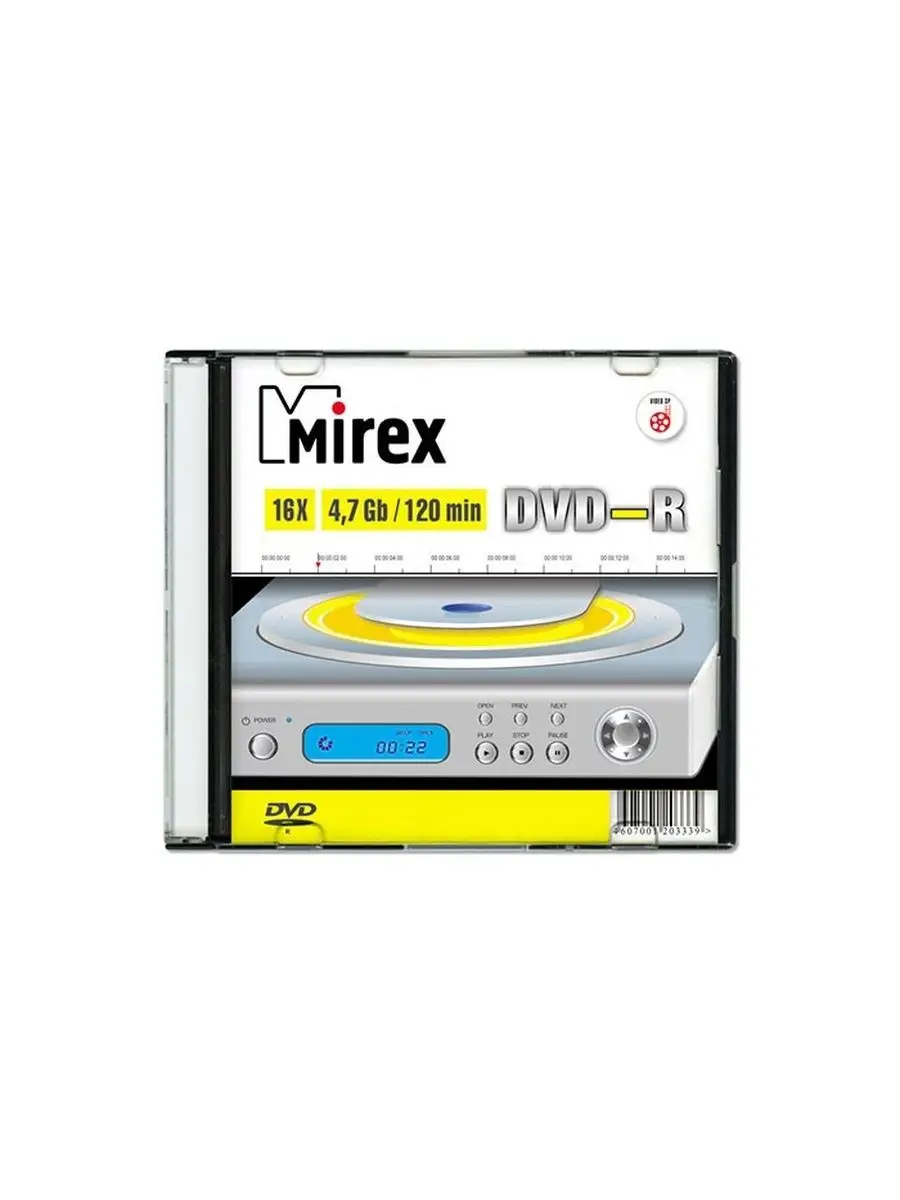 Диски для записи DVD-R 4.7 ГБ, 16x, Slim Case, 1 шт (UL13000… Mirex купить  по цене 227 ₽ в интернет-магазине Wildberries | 114404585