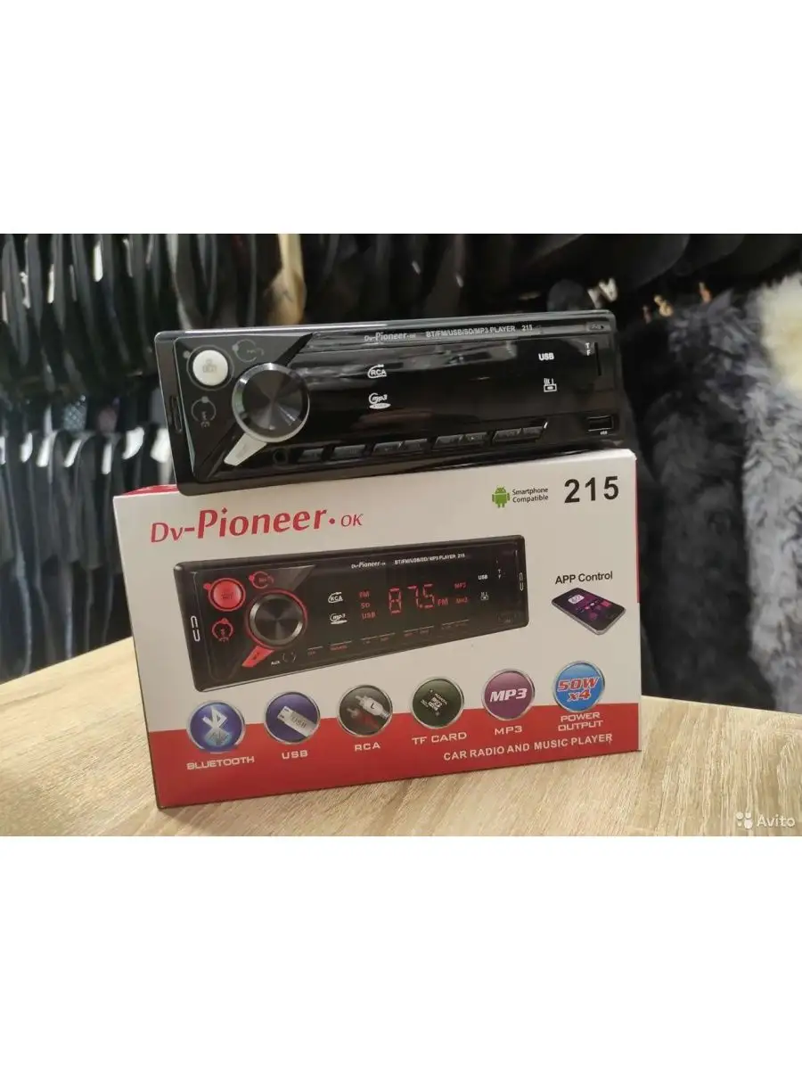 Магнитола автомобильная 1 DIN Dv- ok 215 Pioneer купить по цене 1 428 ₽ в  интернет-магазине Wildberries | 114419897